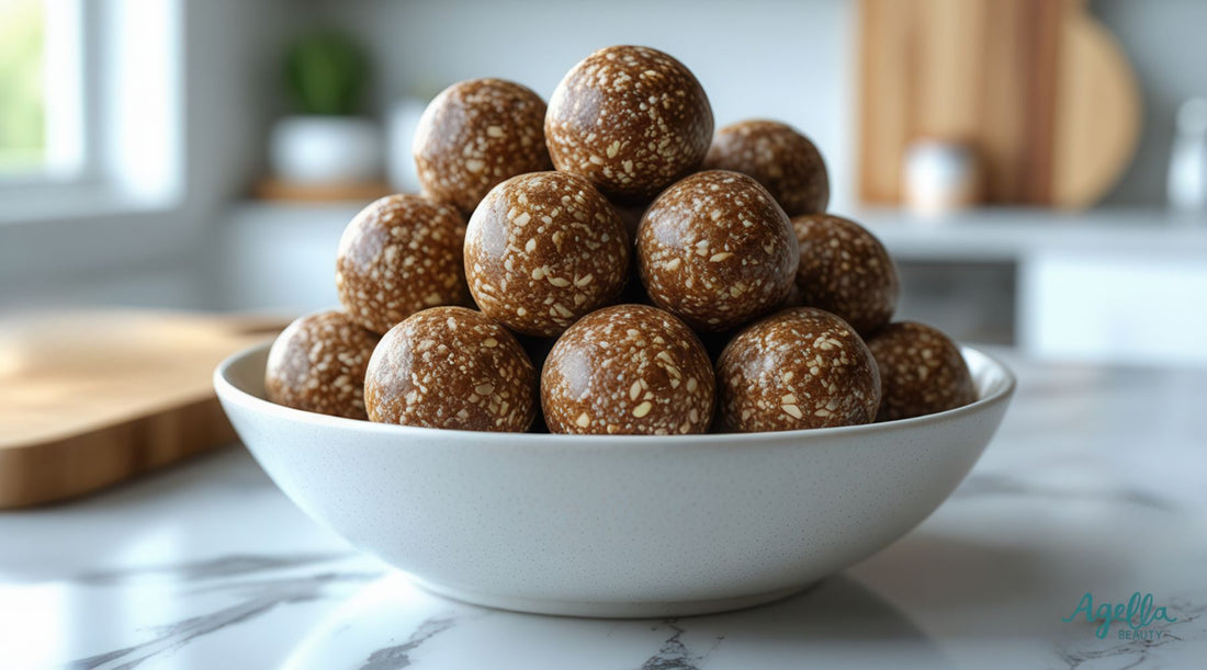 Golden Brazil Nut Bliss Bites, Brazil nuts bites recipe