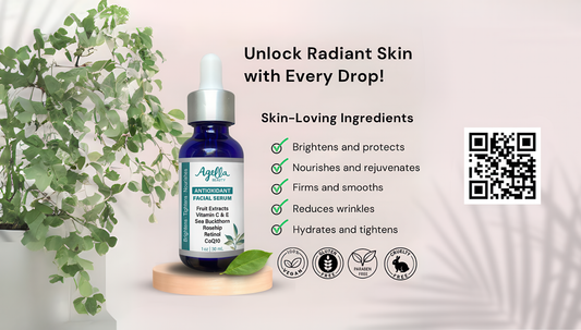 The Secret to Radiant Skin: Agella Beauty's Antioxidant Facial Serum✨