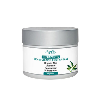 Organic Therapeutic Foot Cream - Moisturizing Peppermint & Menthol | Paraben-Free