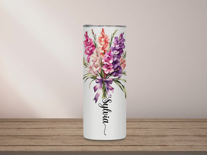 Birth Month Flower Tumbler - August